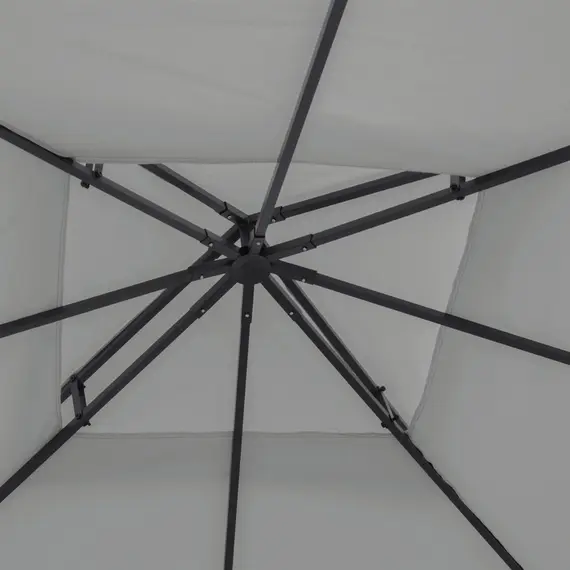 Buy 3(m) Gazebo Top Cover Double Tier Canopy Replacement Pavilion Roof Light Grey, 9 image