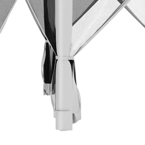 Buy 3.2m Pop Up Gazebo Hexagonal Canopy Tent Outdoor Sun Protection with Mesh Sidewalls, Handy Bag, Light Grey, 9 image