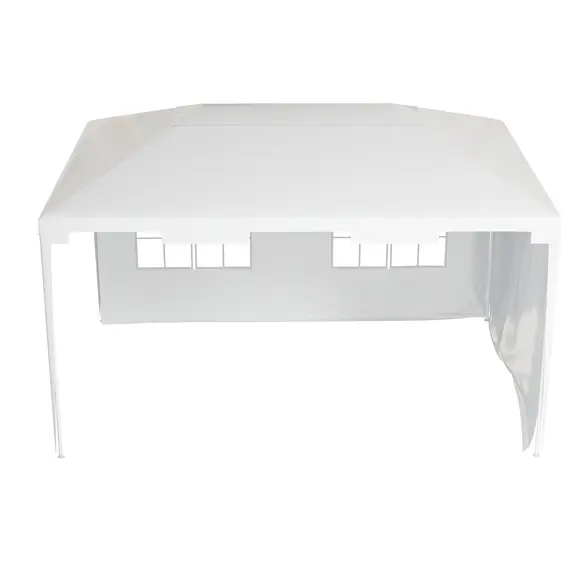 Buy 3 x 4 m Garden Gazebo Shelter Marquee Party Tent with 2 Sidewalls for Patio Yard Outdoor - White, 8 image