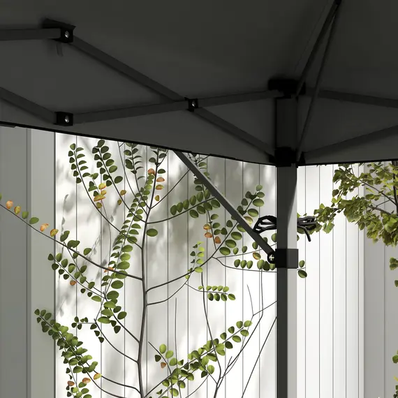 Buy 3 x 3m Height Adjustable Pop-Up Gazebo, with Accessories - Grey, 9 image