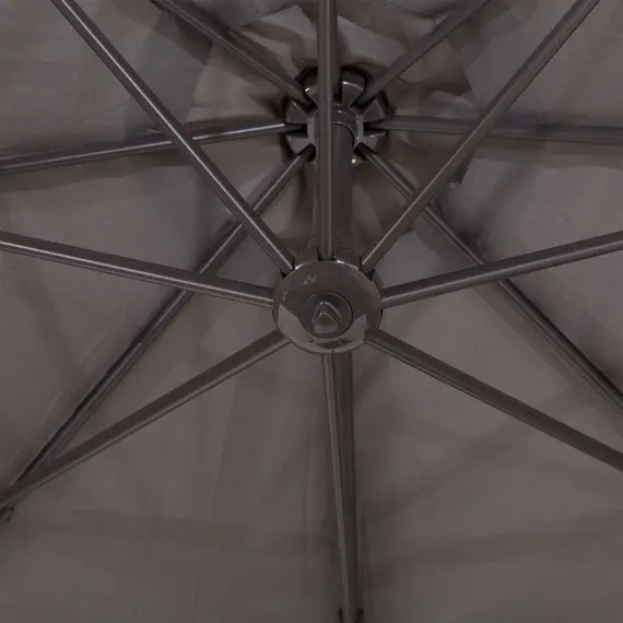 Buy 3m Cantilever Aluminium Frame Outdoor Garden Parasol Grey, 8 image