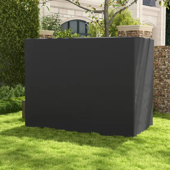 Buy 3-Seat Outdoor Garden Swing Chair Protective Cover Water UV Resistant, 240L x 133Wcm, Dark Grey, 8 image