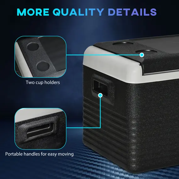 Buy 30L Portable Car Refrigerator - Grey and Black, 7 image