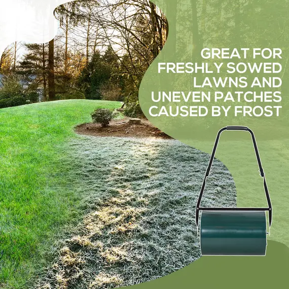 Buy 30 L Heavy Duty Water Or Sand Filled Î¦30cm Garden Steel Lawn Roller Drum - Dark Green, 5 image