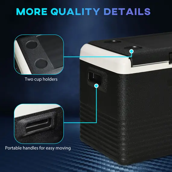 Buy 40L Portable Car Refrigerator - Grey and Black, 7 image