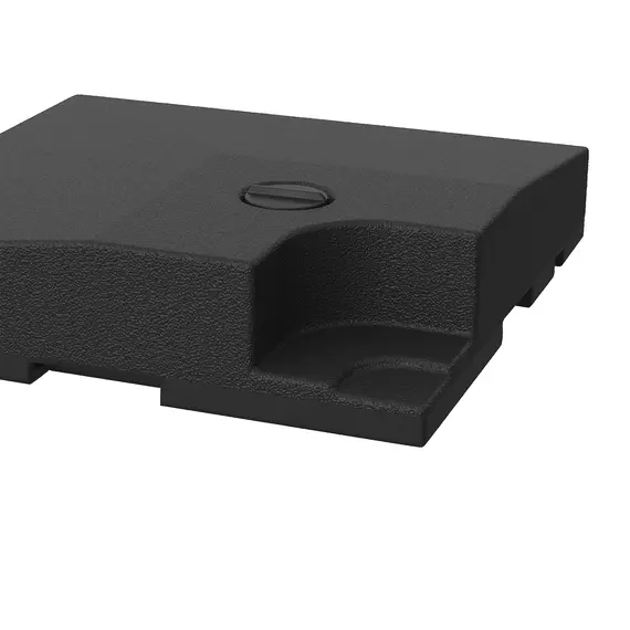 Buy 4 Pieces Fillable Parasol Base, Heavy Duty Umbrella Weights for Cross Stand, Square Holder for Cantilever Parasol, Total 120KG Sand/ 80L Water Filled (Metal Pole & Cross Stand NOT INCLUDED), 8 image