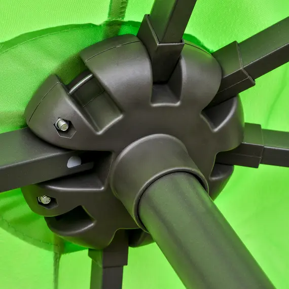 Buy 4.6M Sun Umbrella Canopy Double-sided Crank Sun Shade w/ Cross Base Green, 8 image