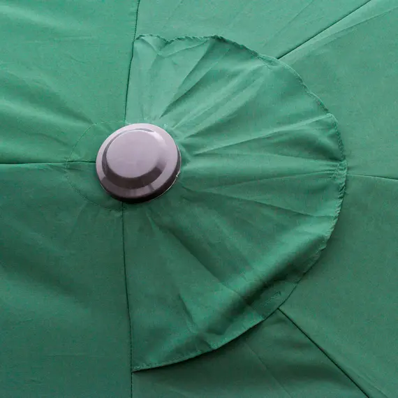 Buy 4.6M Sun Umbrella Canopy Double-sided Crank Sun Shade w/ Cross Base Dark Green, 9 image
