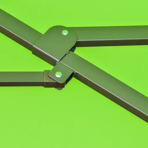 Buy 4.6M Sun Umbrella Canopy Double-sided Crank Sun Shade w/ Cross Base Green, 9 image