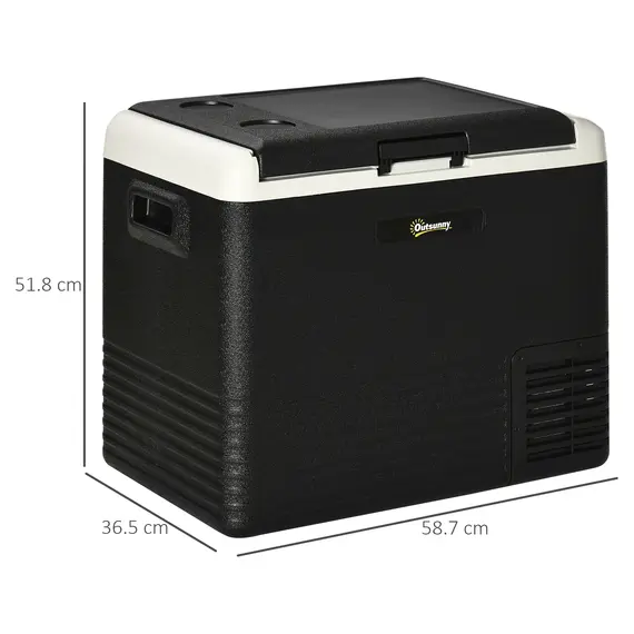 Buy 50L Car Refrigerator, Portable Compressor Car Fridge Freezer, Electric Cooler Box with 12/24V DC and 110-240V AC for Camping, 3 image