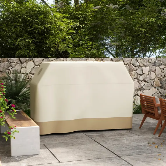 Buy 71W x 188Lcm PU Coated Protective Grill Cover - Beige, 2 image