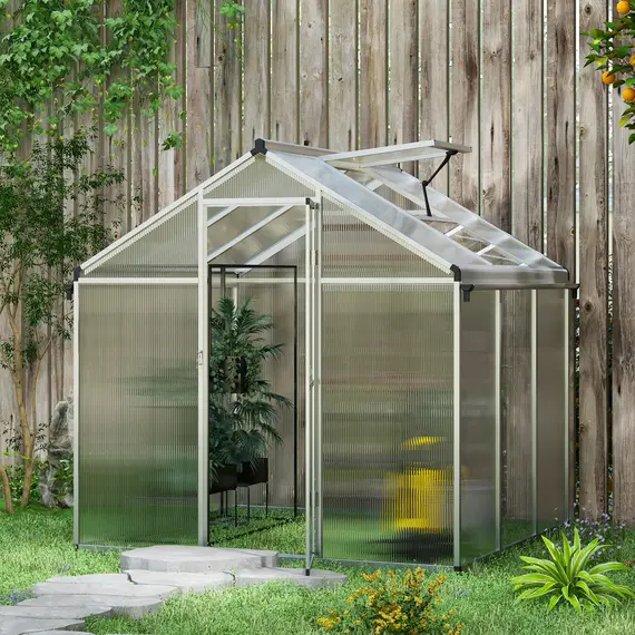 Buy 6 x 6ft Aluminium Frame Greenhouse, 2 image