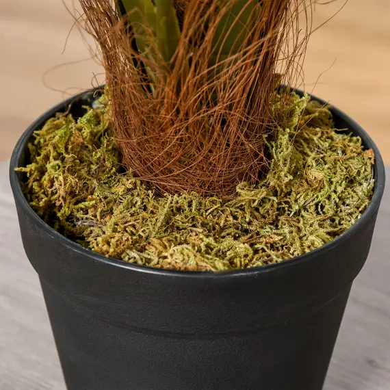Buy 60cm/2FT Artificial Palm Tree Decorative Plant 8 Leaves with Nursery Pot, Fake Tropical Tree for Indoor Outdoor DÃ©cor, 8 image