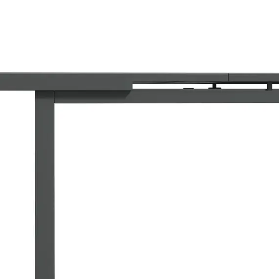 Buy Aluminium Garden Table for 6-8, 246 cm Extending Outdoor Dining Table Rectangle for Patio, Balcony - Charcoal Grey, 8 image