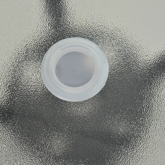 Buy Bistro Table Outdoor Round Dining Coffee Table with Parasol Hole, Tempered Glass Top Side Table Patio Garden - 80cm Diameter, 7 image