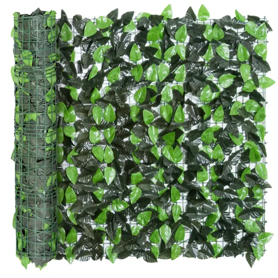 Buy Artificial Leaf Hedge Screen Privacy Fence Panel for Garden Outdoor Indoor Decor 3M x 1M Light Green and Dark Green, 8 image