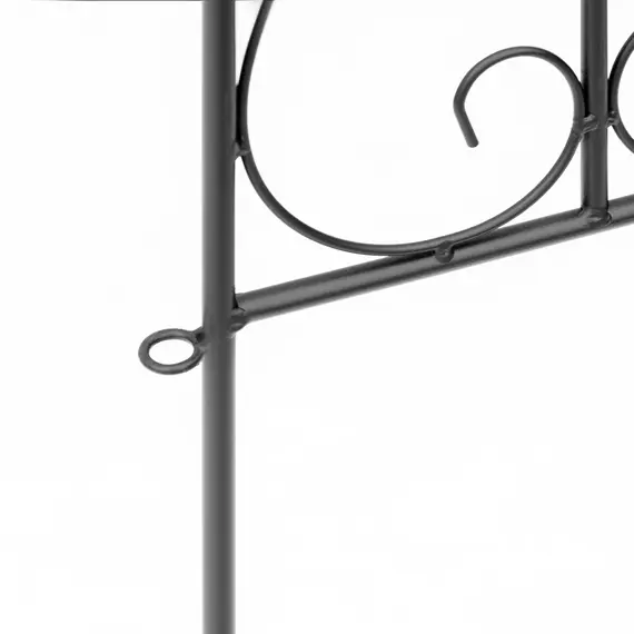 Buy Decorative Garden Fencing, 5PCs Outdoor Picket Fence Panels, Rustproof Metal Wire Landscape Flower Bed Border Edging Animal Barrier, Black, 9 image