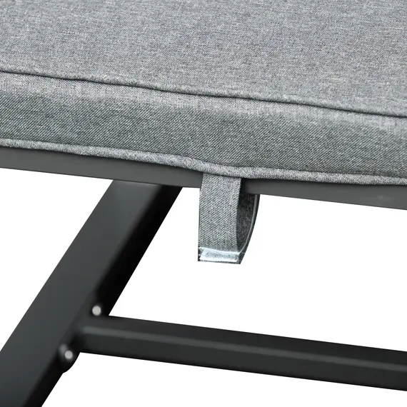 Buy 9PCs Patio Aluminium Dining Set, Space Saving Cube Set with 4 Chairs, 4 Ottoman, Cushions, 8 Seater Garden Furniture, 9 image