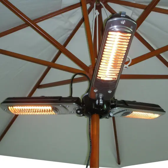 Buy Electric Umbrella Parasol Mounted Infrared Heater 2000W Patio Gazebo Outdoor Use, 8 image