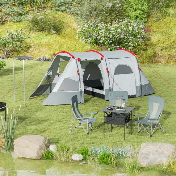 Buy Folding Camp Chair Portable Chair w/ Cup Holder Holds up to 136kg Perfect for Camping, Festivals, Garden, Caravan Trips, Fishing, Beach and BBQs, 9 image