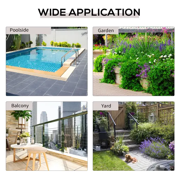 Buy Folding Rattan Garden Coffee Table, Small Square Outdoor Bistro Side Table with Rattan Top for Patio, Balcony, Porch, 40 x 40 x 40 cm, Brown, 7 image