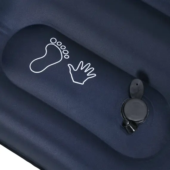 Buy Double Inflatable Mattress, with Built-In Pump - Blue, 8 image