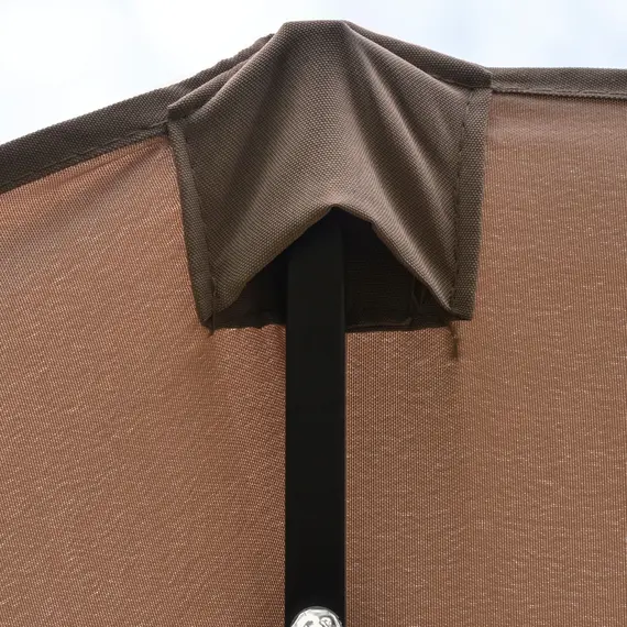 Buy Garden Parasol 4.4m Double-Sided Sun Umbrella Patio Parasol LED Solar Lights Khaki, 8 image