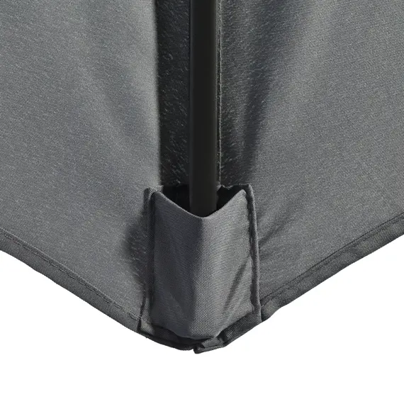 Buy Garden 3(m) Parasol Umbrella, Outdoor Market Table Umbrella Sun Shade Canopy with 8 Ribs, Easy Push to Open, Grey, 9 image
