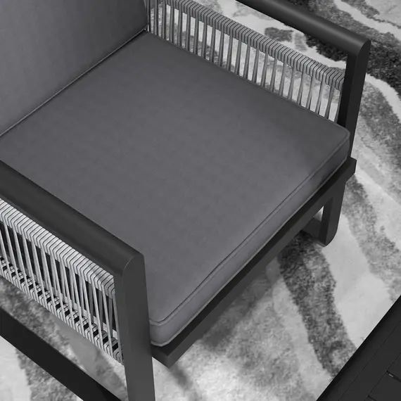 Buy Four-Piece Aluminium Garden Dining Set, with Cushions, 8 image