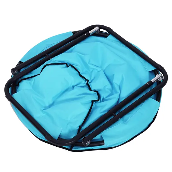 Buy Garden Folding Portable Padded Saucer Moon Chair Padded Round Outdoor Camping Travel Fishing Seat Blue, 9 image