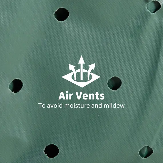 Buy Garden Patio Large Furniture Set Round Cover 600D Oxford Waterproof, Ð¤193 x 80H cm, Green, 7 image