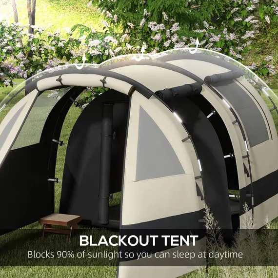Buy Four Man, Two Room Blackout Tent, with Accessories - Khaki, 5 image