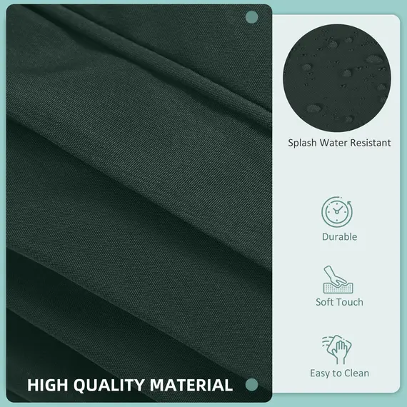 Buy Garden Rattan Sofa Cushion Polyester Cover Replacement Outdoor- No Cushion Included, Dark Grey, 5 image