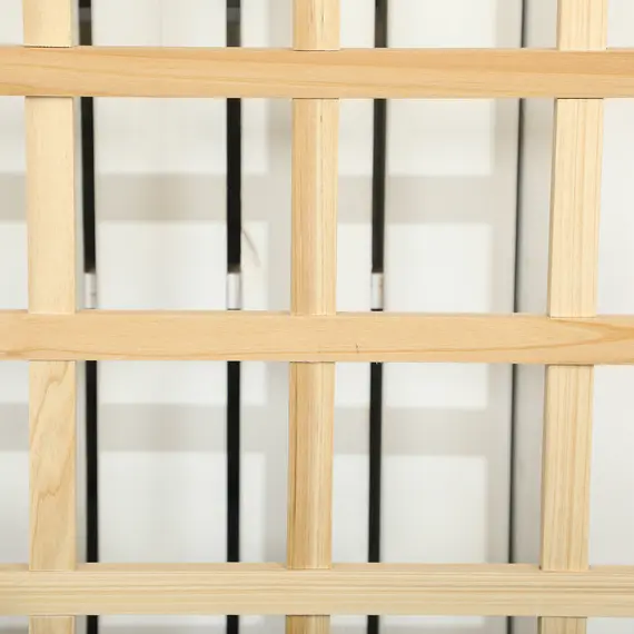 Buy Garden Planters with Trellis for Vine Climbing, Distressed Wooden Raised Beds, 90x43x150cm, Natural Tone, 9 image