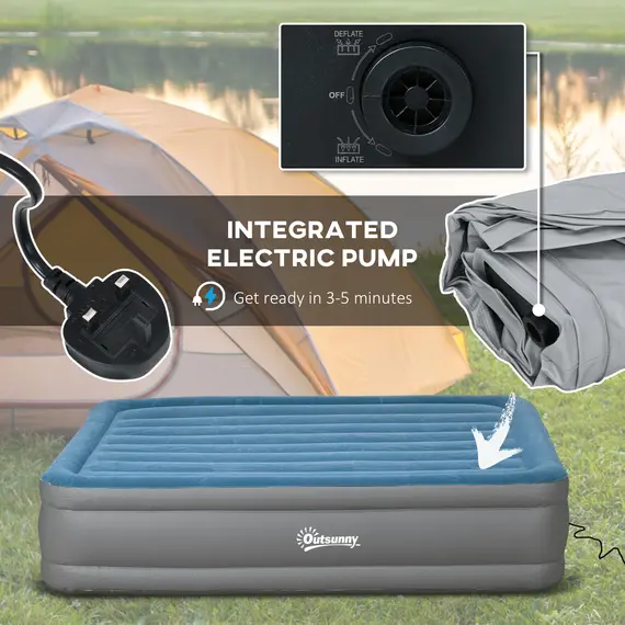 Buy King-Size Inflatable Mattress, with Built-In Electric Pump and Bag, 5 image