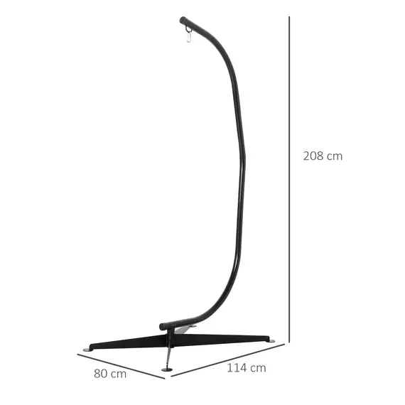 Buy Hanging Hammock Stand Hammock Chair Stand C Stand Steel Heavy Duty Stand for Hanging Hammock Air Porch Swing Chair Indoor Outdoor (Only Construction), 3 image