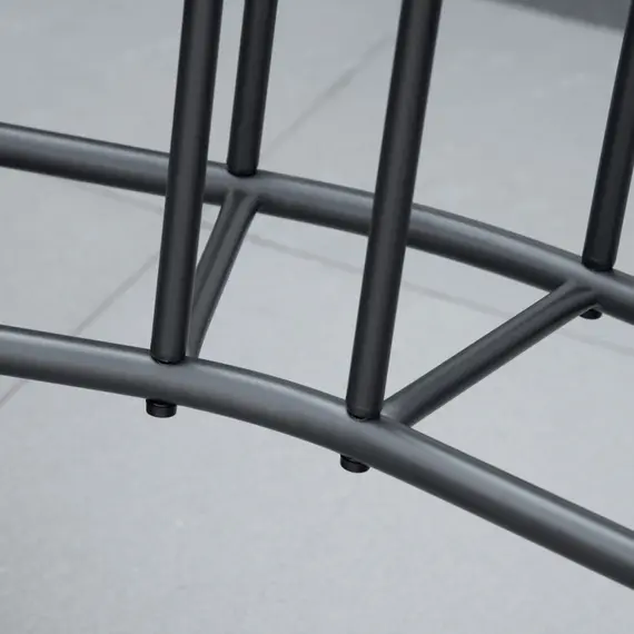 Buy Gliding Jack and Jill Seat, with Glass-Top Table - Black, 8 image