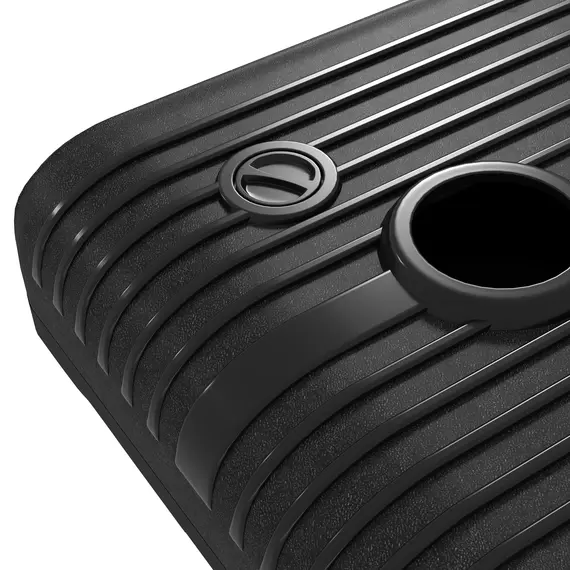 Buy Heavy Duty Parasol Base Plastic Umbrella Stand for Cantilever Banana Parasol with Wheels, Water and Sand Filled, 9 image