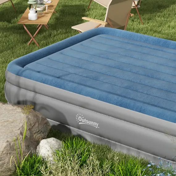 Buy King-Size Inflatable Mattress, with Built-In Electric Pump and Bag, 8 image