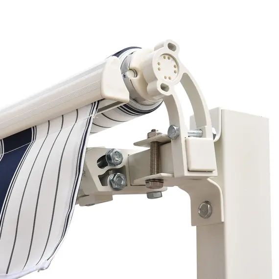 Buy Manual Retractable Awning, 2.5x2 m-Dark Blue/White Stripes, 9 image