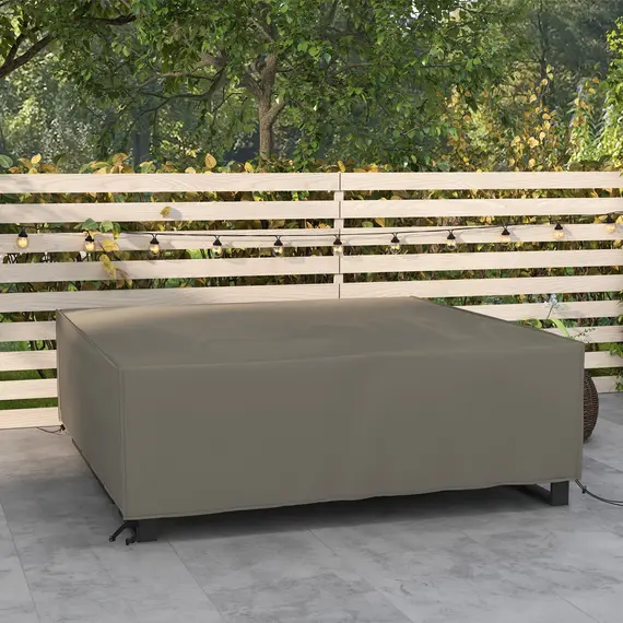 Buy Large Square Patio Garden Furniture Set Cover 600D Oxford Waterproof, 230 x 230 x 70cm, Grey, 2 image