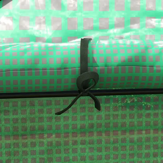 Buy Greenhouse Cover Replacement Walk-in PE Hot House Cover with Roll-up Door and Windows, 140 x 73 x 190cm, Green, 9 image