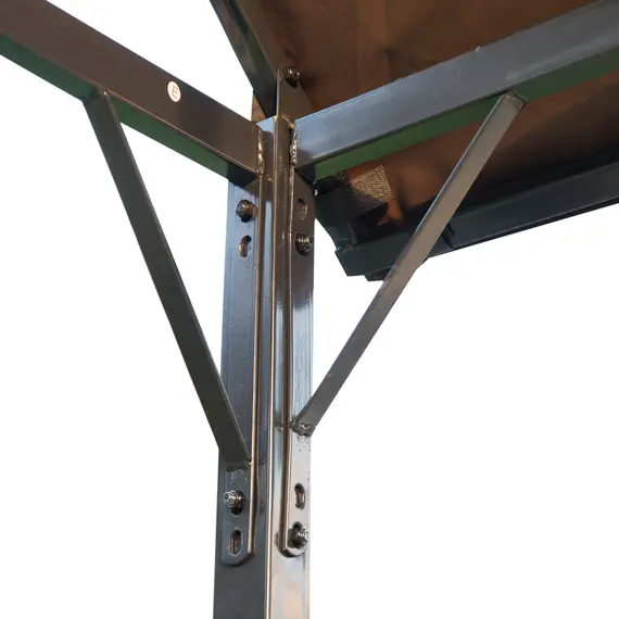 Buy Metal Smoking Gazebo Marquee Garden Patio BBQ Tent Grill Canopy Awning Shelter - Coffee, 7 image