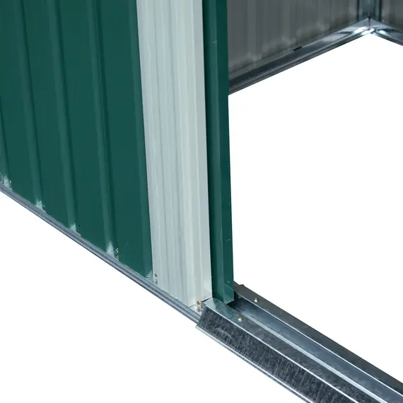 Buy Metal Garden Storage Shed, Tool Storage House with Double Sliding Doors and Lightsky Panels, 8.5 x 4ft, 8 image