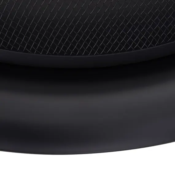 Buy Metal Large Firepit Bowl Outdoor Round Fire Pit Brazier w/ Lid, Log Grate, Poker, Elegant Scrolls for Backyard, Camping, Bonfire, Wood Burning Stove, 76 x 76 x 50cm, Black, 9 image