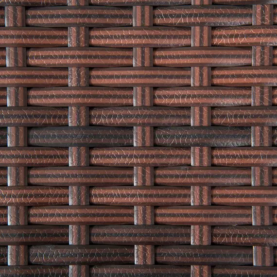 Buy Outdoor Rattan Side Table Coffee Table with Plastic Board, Full Woven Table Top for Patio, Garden, Balcony, Mixed Brown, 9 image