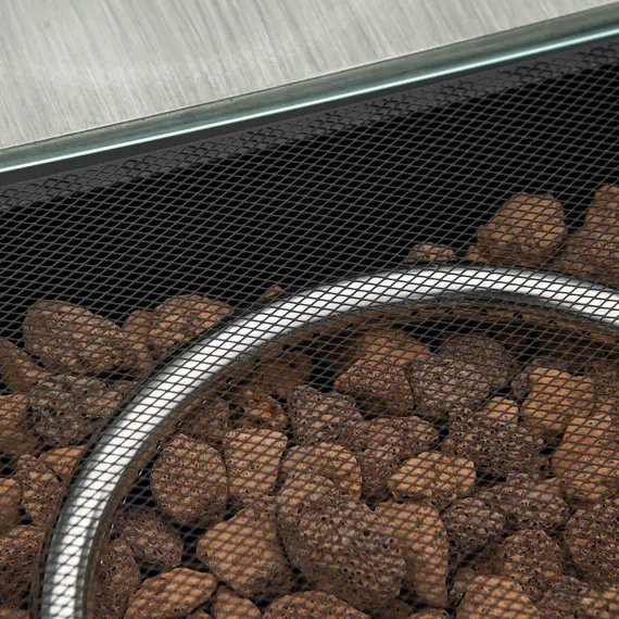 Buy Outdoor PE Rattan Gas Fire Pit Table, Patio Square Propane Heater with Rain Cover, Glass Windscreen, and Lava Stone, 50,000 BTU, Grey, 8 image