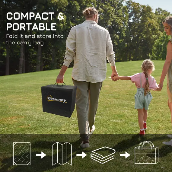 Buy Reversible Outdoor Rug, Plastic Straw Mat w/ Carry Bag Ground Stakes for Garden RV Picnic Beach Camping 182x274cm Brown, 4 image