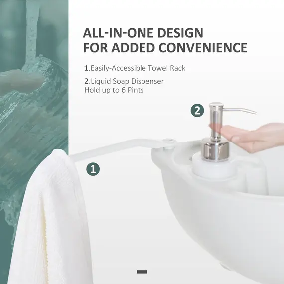 Buy Portable Camping Sink with Running Water and Wastewater Tank, Hand Wash Basin with Rolling Wheels, Foot Pump, Soap Dispenser for Outdoor Events, Gatherings, Picnic, 5 image