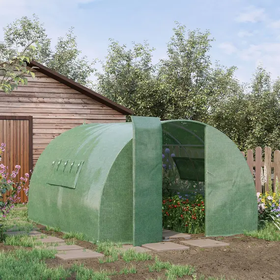 Buy Reinforced Walk in Polytunnel Greenhouse, 4x3x2 m, 2 image